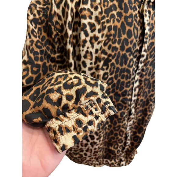 Vintage 90s Fuda‎ International Bomber Jacket Silk Long Sleeve Leopard Retro 1X - Picture 5 of 13